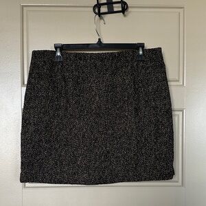 H&M Black and Brown Pencil Skirt